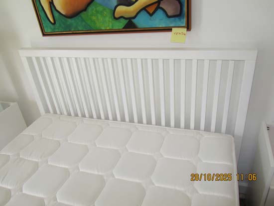 CAMA CASAL MADEIRA E COLCHAO