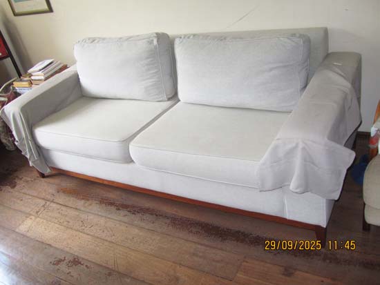 SOFA CINZA 3 LUGARES
