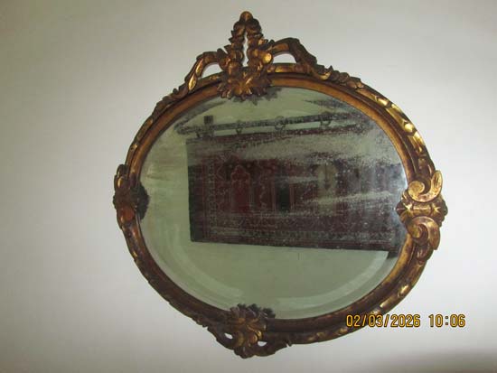 ESPELHO OVAL DOURADO