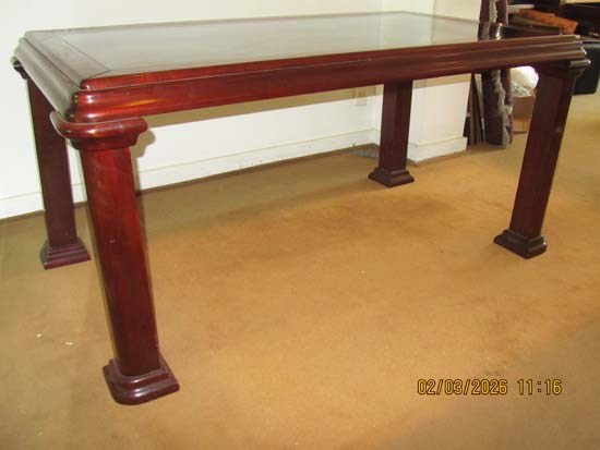 MESA JANTAR MADEIRA VIDRO