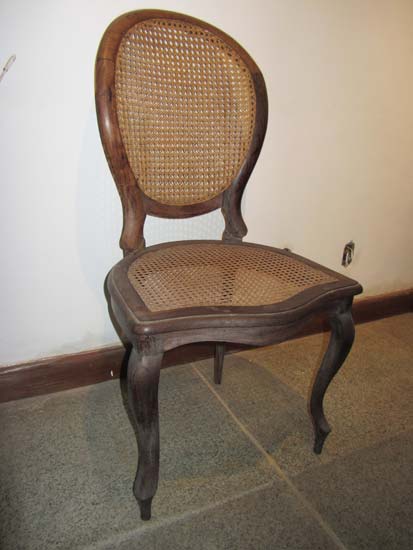 CADEIRA MEDALHAO MADEIRA PALHA