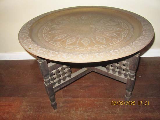 MESA MARROQUINA METAL MADEIRA