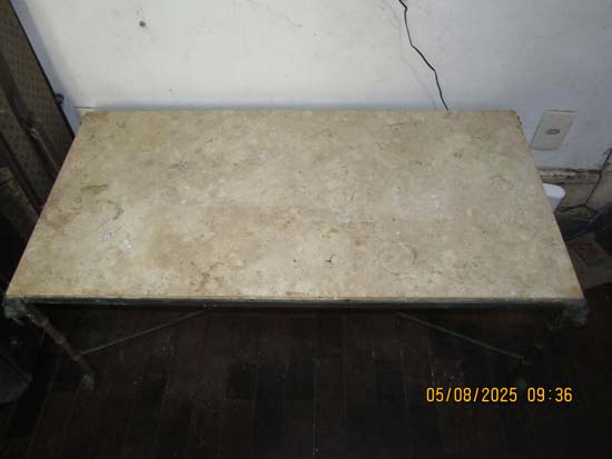 MESA CENTRO FERRO MARMORE
