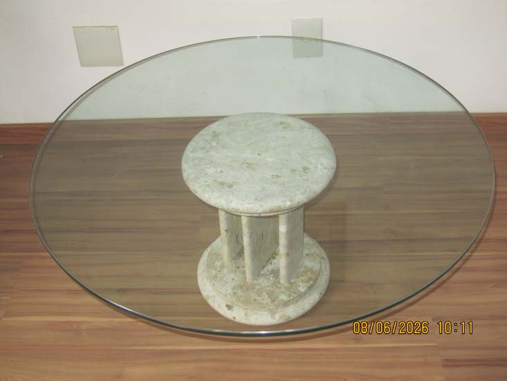 MESA CENTRO MARMORE VIDRO