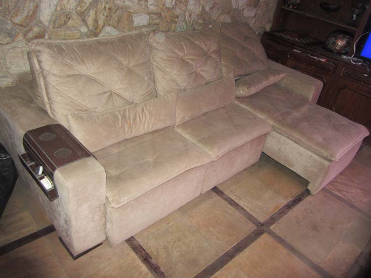 SOFA MARROM CHAISE LONG
