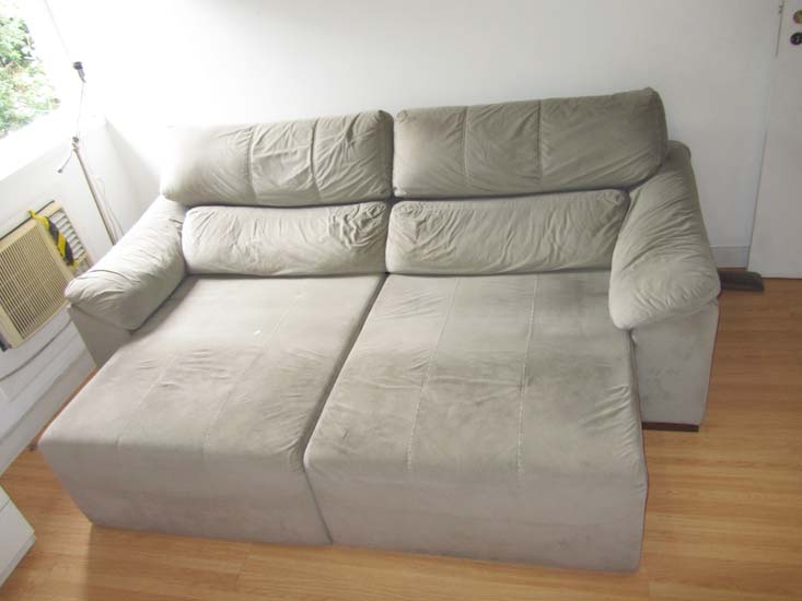 SOFA CHAISE 4 LUGARES CINZA