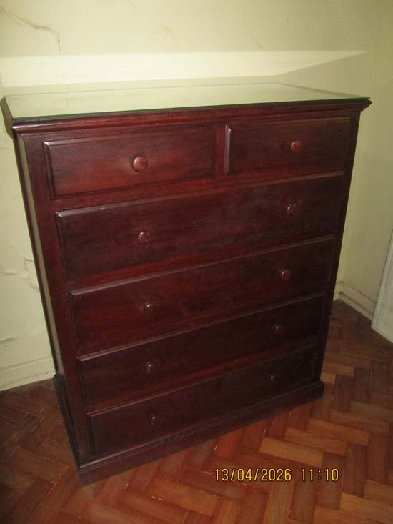 COMODA MADEIRA 6 GAVETAS