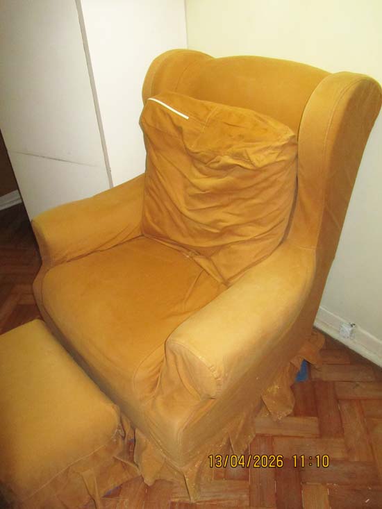 POLTRONA BRACO E PUFF