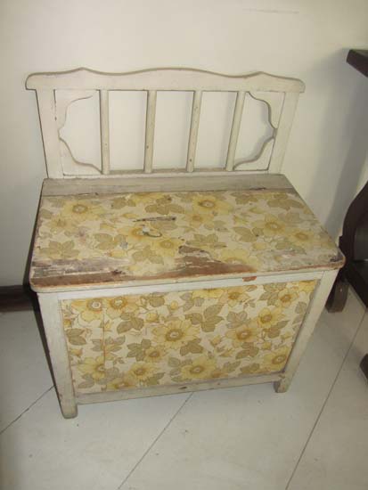 BANCO BAU MADEIRA BRANCO