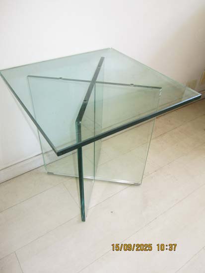 MESA LATERAL VIDRO QUADRADA