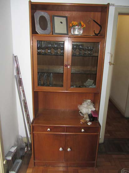 ARMARIO VITRINE MADEIRA VIDRO