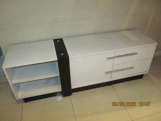 RACK MDF BRANCO PRETO
