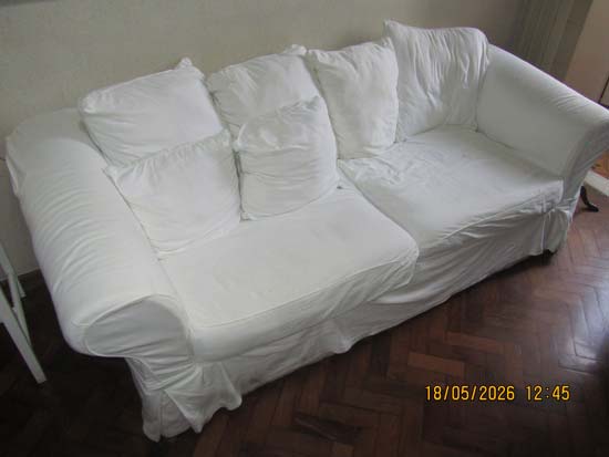 SOFA 3 LUGARES CAPA BRANCA