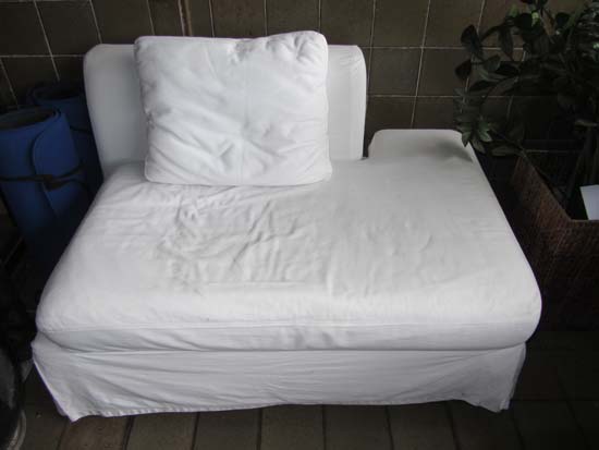 SOFA RECAMIER BRANCO 2 LUGARES