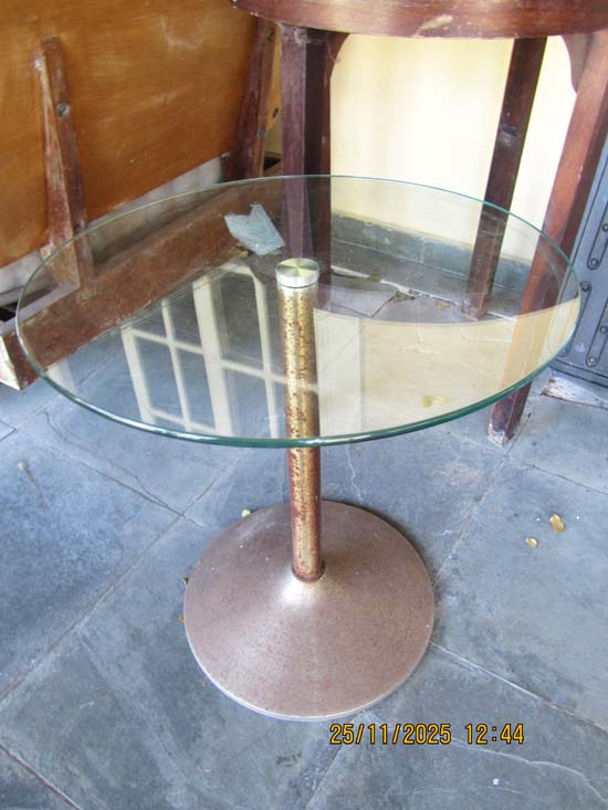 MESINHA LATERAL CROMADA VIDRO