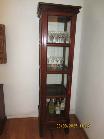 VITRINE CRISTALEIRA MADEIRA VIDRO
