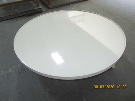 MESA CENTRO BRANCA LAQUEADA MADEIRA