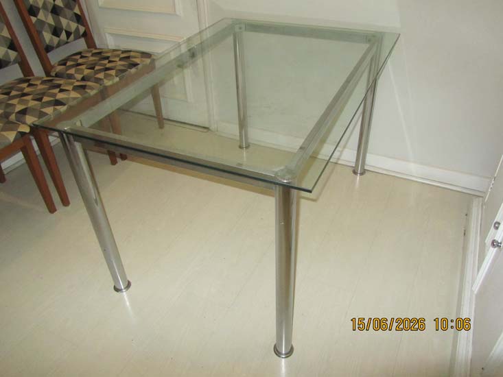 MESA CROMADA VIDRO