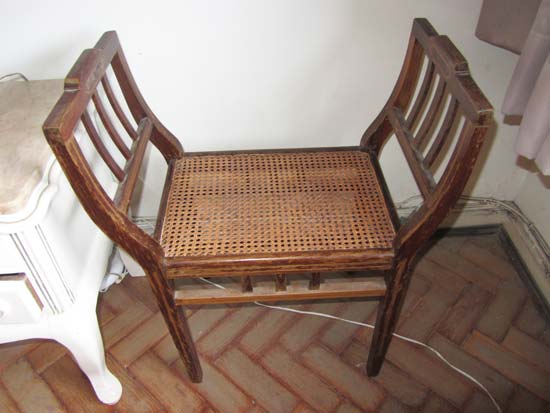 BANQUETA MADEIRA PALHA