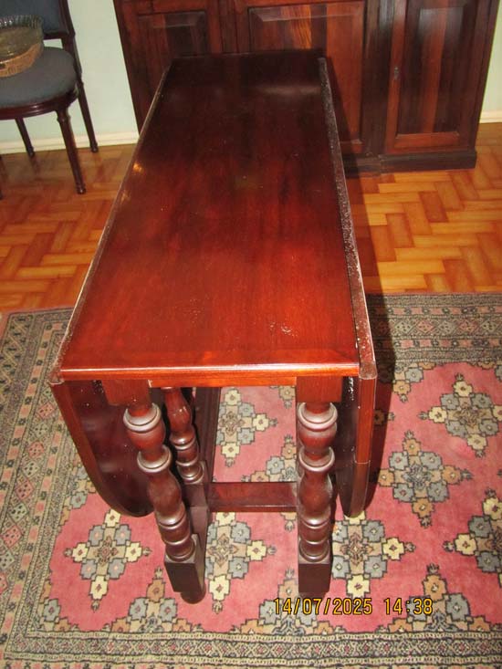 MESA JANTAR MADEIRA COM ABAS