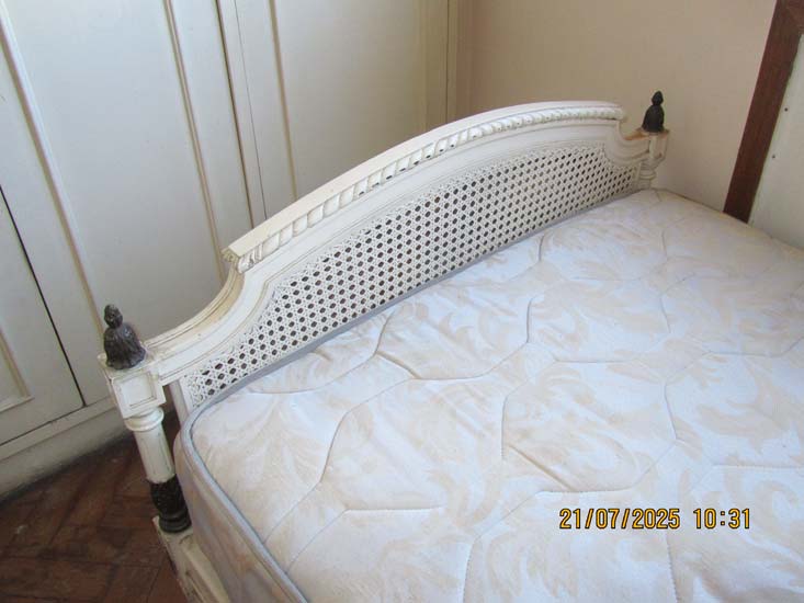 CAMA SOLTEIRO MADEIRA BRANCA PALHA