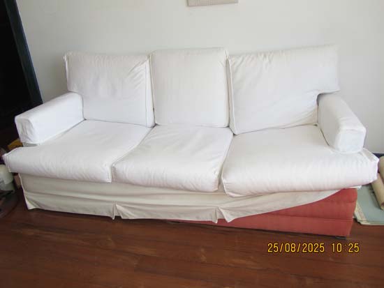 SOFA 3 LUGARES CAPA BRANCA