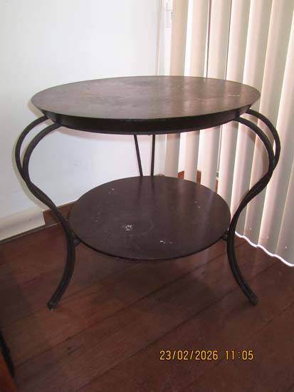 MESA LATERAL 2 ANDARES FERRO MADEIRA