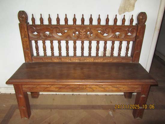 BANCO MADEIRA ENTALHE 2 LUGARES