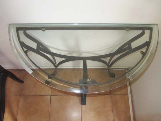 APARADOR FERRO VIDRO