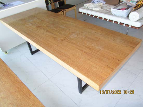 MESA JANTAR METAL MADEIRA