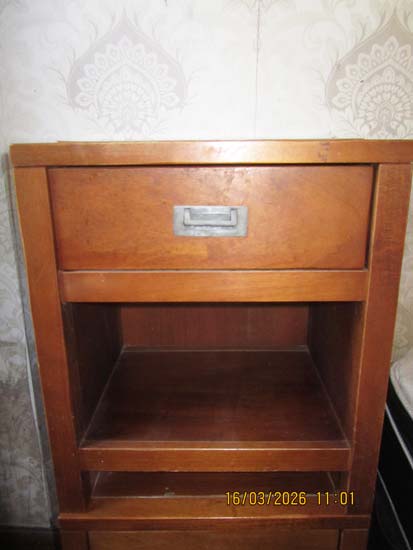 MESAS CABECEIRA MADEIRA 1 GAVETA