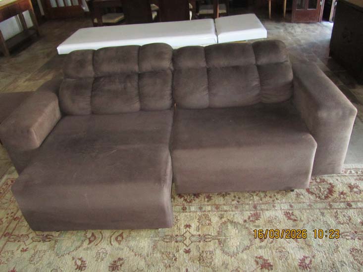 SOFA CHAISE LONG MARROM