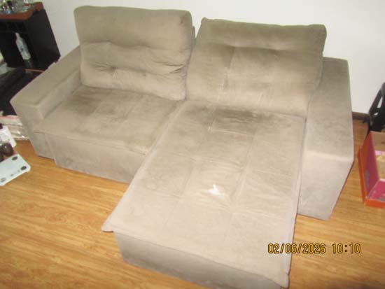 SOFA CHAISE LONG CINZA