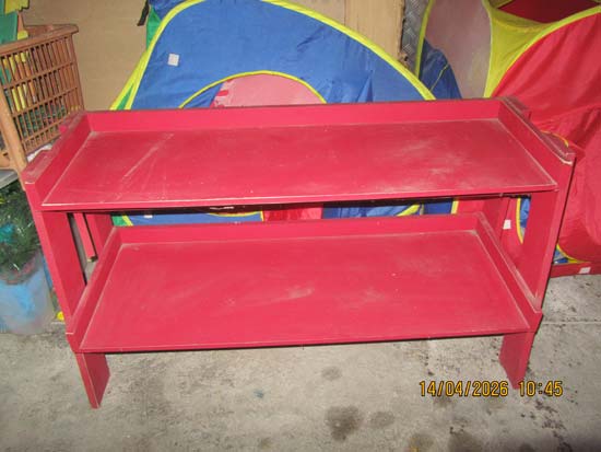 ESTANTE MADEIRA VERMELHA