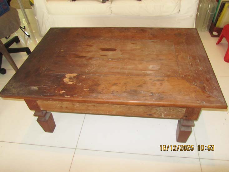 MESA CENTRO MADEIRA DEMOLICAO