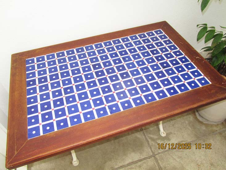 MESA MADEIRA AZULEJOS