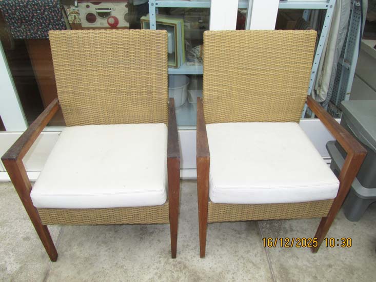 PAR POLTRONAS BRACO JARDIM MADEIRA