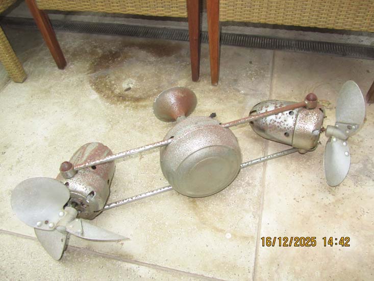 VENTILADOR DUPLO METAL TETO