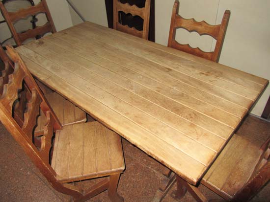 MESA JANTAR E 6 CADEIRAS MADEIRA