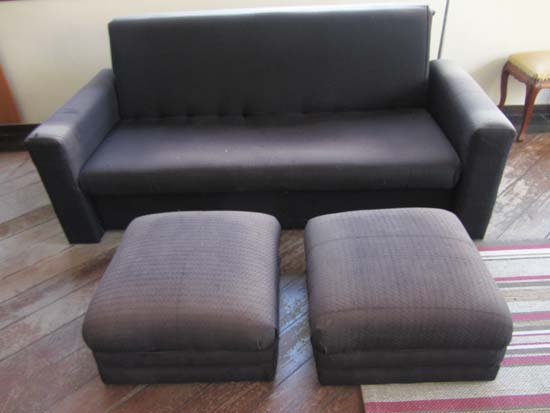 SOFA CAMA MARROM 3 LUGARES