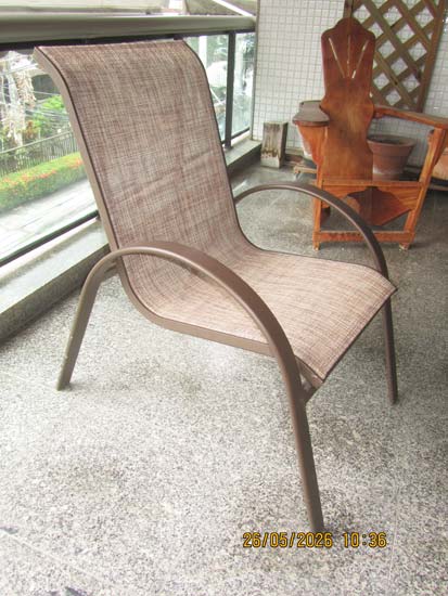 CADEIRA ALUMINIO MARROM DE BRACO