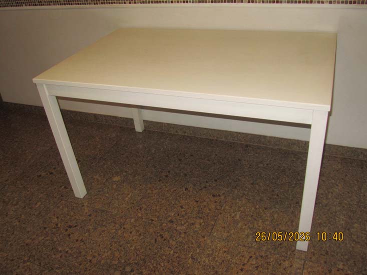 MESA JANTAR MADEIRA BRANCA