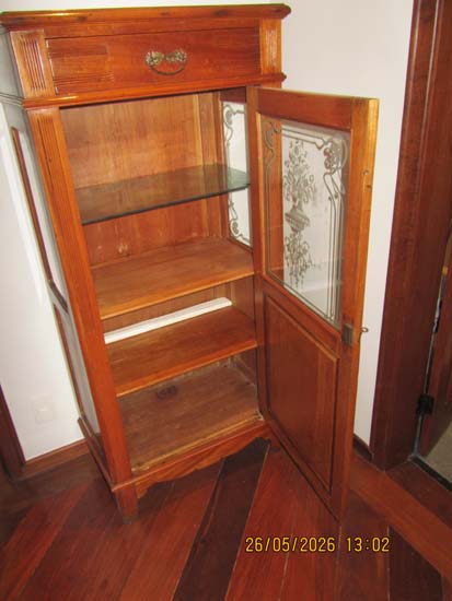 VITRINE CRISTALEIRA MADEIRA VIDRO