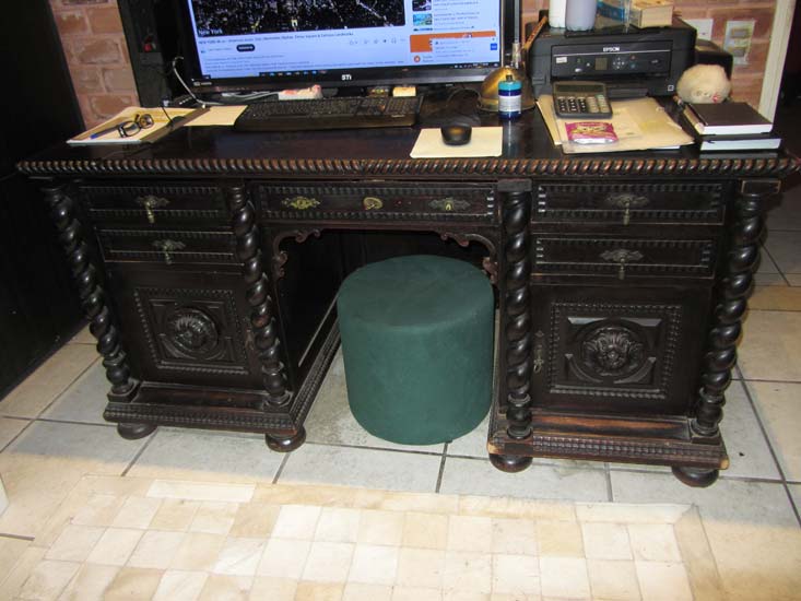 MESA ESCRITORIO MADEIRA MANOELINA