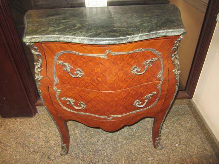 COMODA BOMBE MADEIRA MARMORE