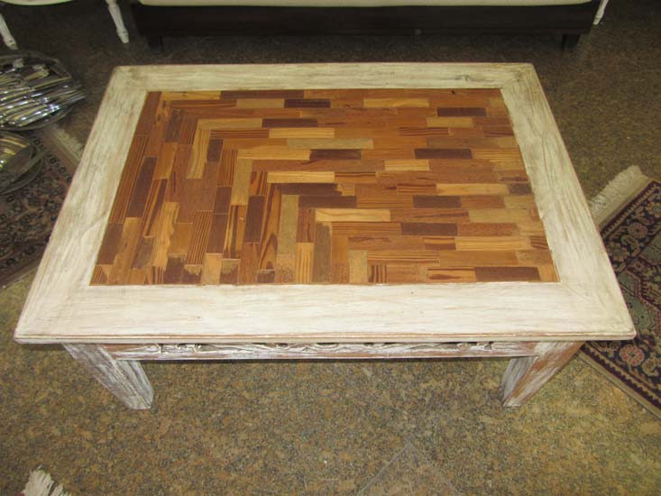 MESA CENTRO MADEIRA PATINA