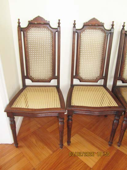 6 CADEIRAS MADEIRA PALHA