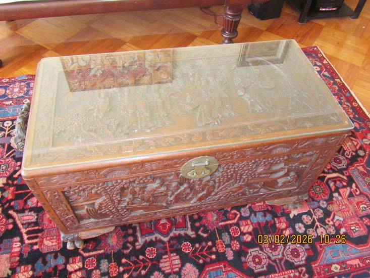 BAU MADEIRA ENTALHE CHINES