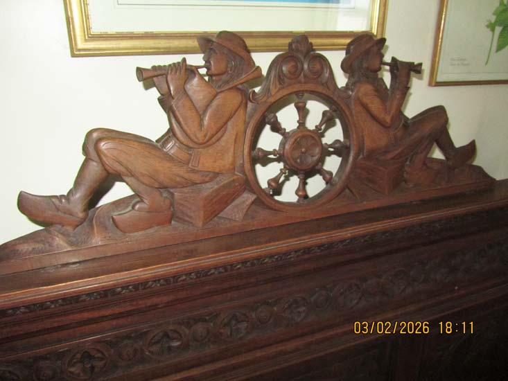 CAMA CASAL MADEIRA ENTALHE ANTIGA