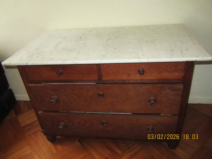 COMODA MADEIRA MARMORE
